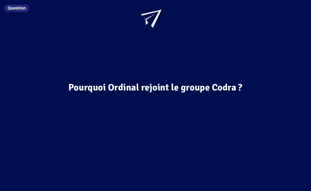 Pourquoi Ordinal rejoint le groupe Codra ? - FranceEnvironnement