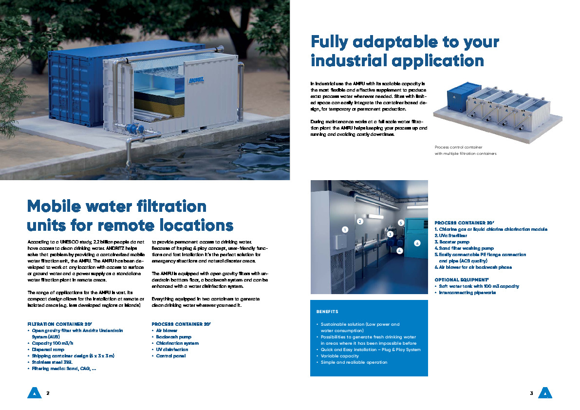 Brochure Unité mobile de filtration andritz mobile filtration units
