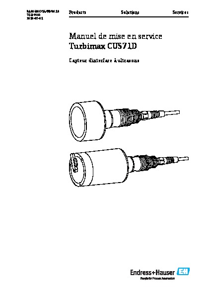 Image du document pdf : Manuel de mise en service Turbimax CUS71D  