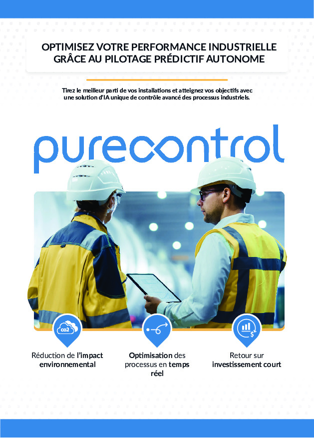 Image du document pdf : Purecontrol-Pilotage IA optimisation industrielle - Flyer 2023  