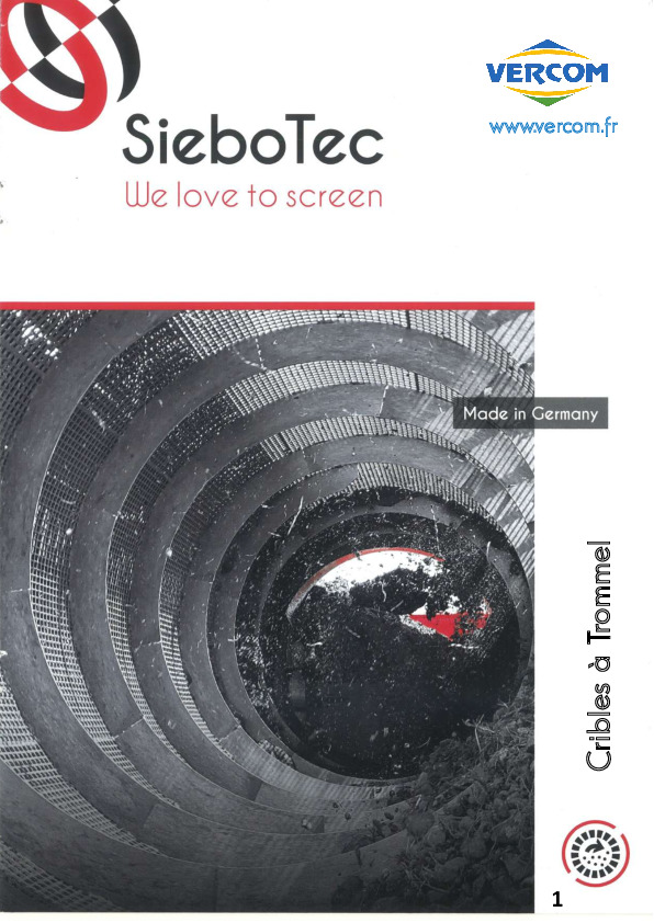 Image du document pdf : Documentation Cribles à Trommel Siebotec  