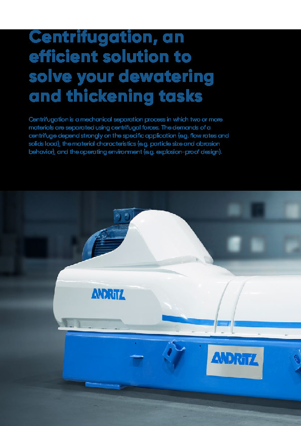 Brochure Decanter centrifuge d english Andritz sas