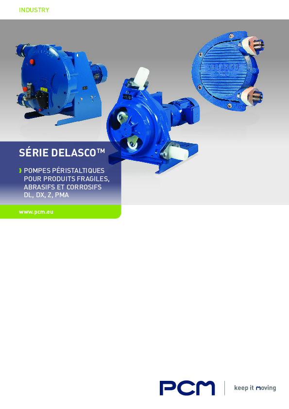 Brochure Pcm fiche produit industrie sÉrie delasco™ Pcm