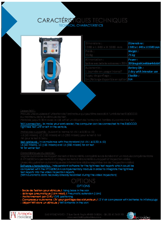 Brochure - Documentation sirocco.pdf - Sas hydrovideo - FranceEnvironnement