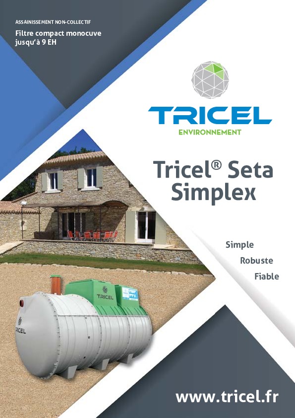 Image du document pdf : Brochure des Filtres Compacts Tricel Seta Simplex - 0 à 9EH  