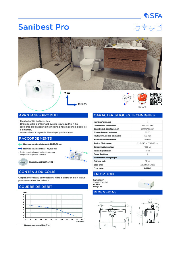 Brochure Sanibestproproductsheet2023fr Sfa® FranceEnvironnement