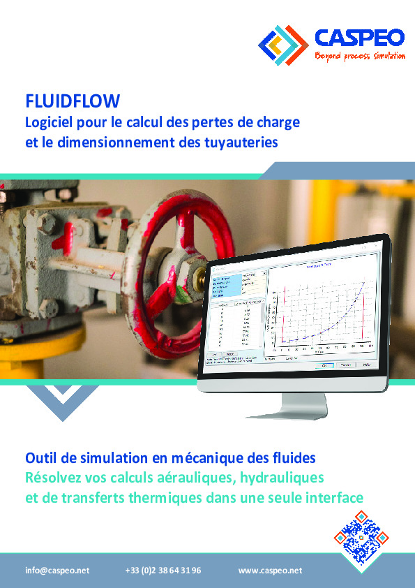 Image du document pdf : FLUIDFLOW, logiciel pour le calcul des pertes de charge et le dimensionnement des tuyauteries => version démo gratuite !  