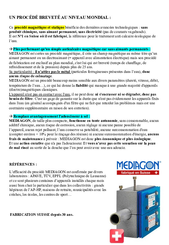 Mediagon (Adoucisseur écologique) - MEDIAGON® - FranceEnvironnement