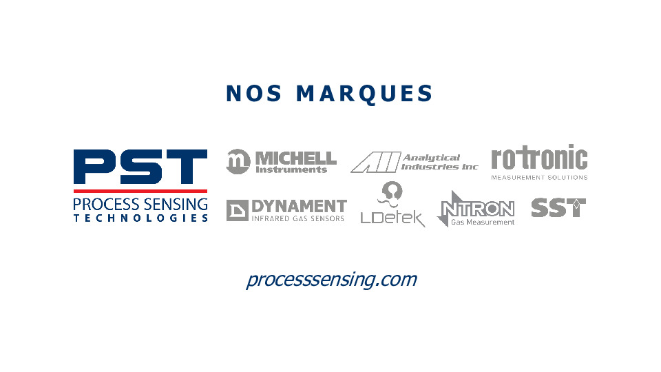 Brochure Pst marques et gamme de produits Process sensing