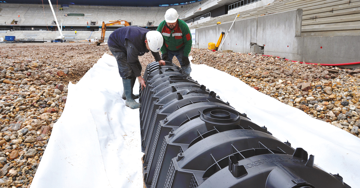 Image de présentation GRAF partenaire du FOOTBALL avec le chantier du grand stade du Havre Athletic Club 