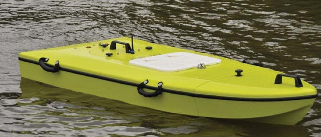 Visuel deDrone de surface ARC-Boat Drone télécommandé pour bathymétrie, débitmétrie sur les cours d'eau