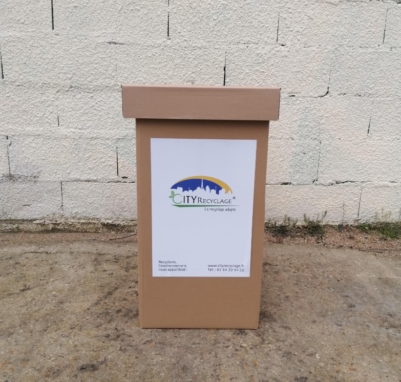 Visuel deBox cartonée Box pour collecte de déchet en intérieur