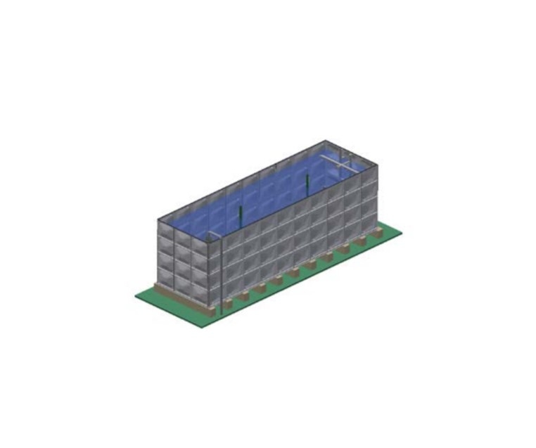 Visuel deWaste Water Box - Série D Station d’épuration compacte dans un réservoir modulaire de panneaux / dalles en résine polyester armés de fibre de verre