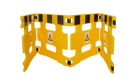 Visuel deBarrières de maintenance modulable et pliable  Barrières hauteur 80 cm en 2, 3 ou 4 panneaux assemblés repliables