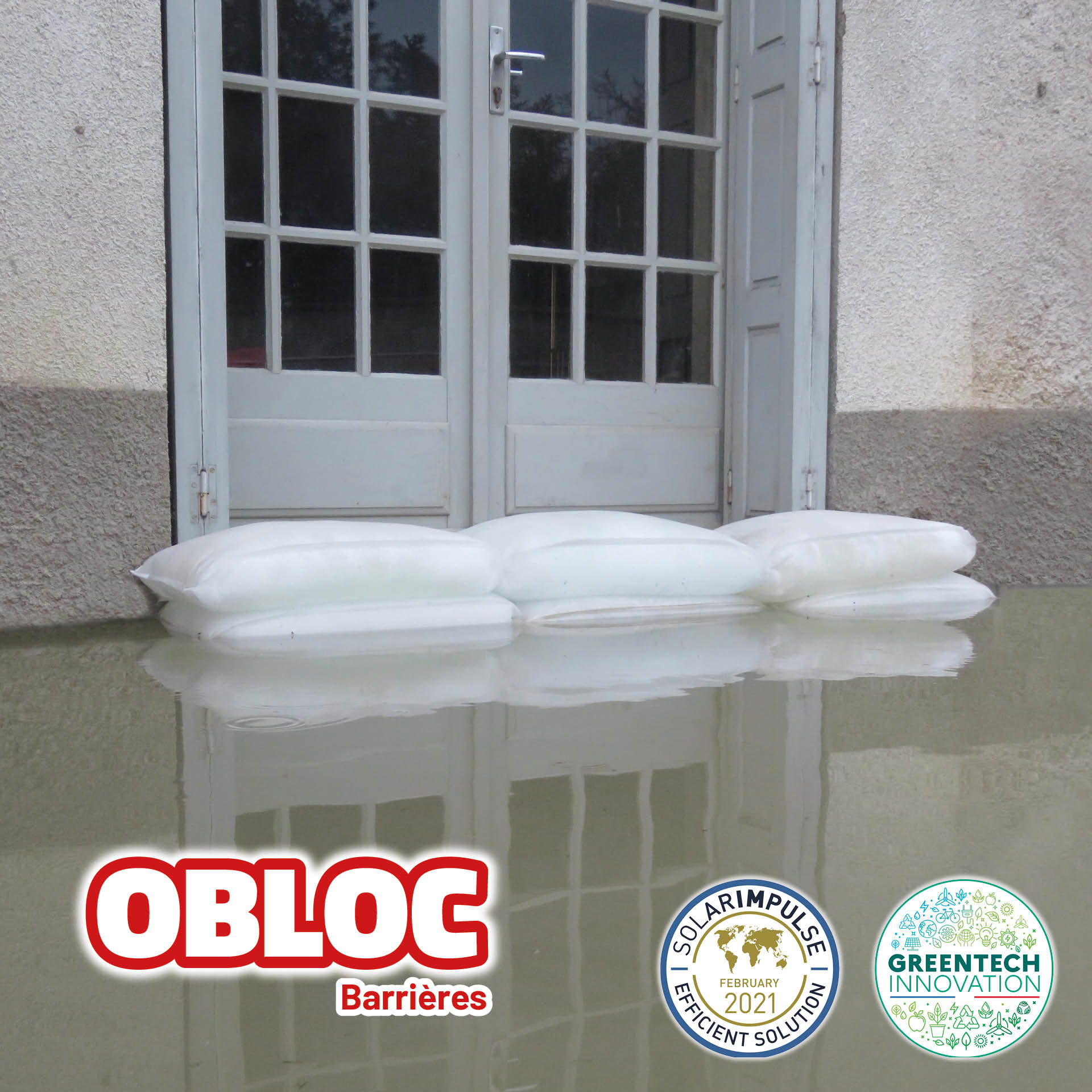 Visuel de10 sacs anti-inondation OBLOC® Barrière anti-inondation