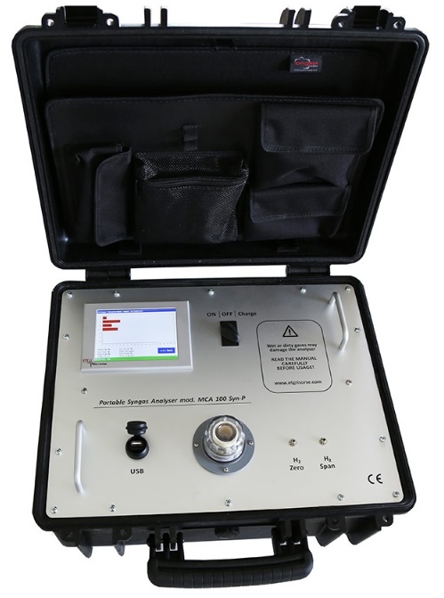 Visuel deMCA 100 Syn Portable Analyseur Syngaz Multigaz CO2 CH4 CO O2 H2