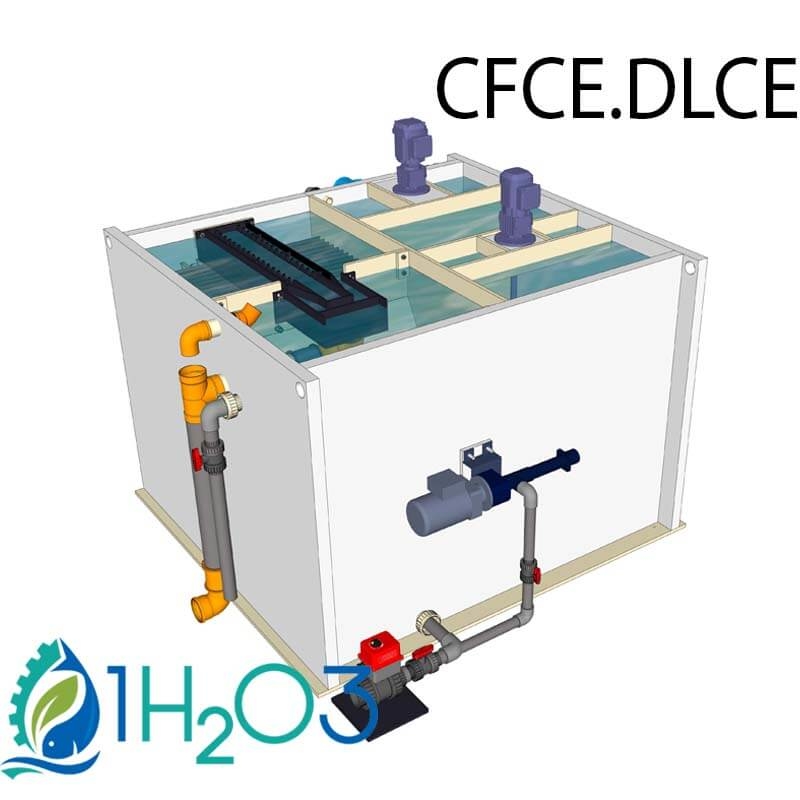 CFCE.DLCE : clarifloculateur 4.8 m3/h assainissement, 9.6 m3/h AEP