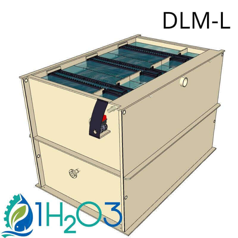 DLM-L : décanteur lamellaire monobloc 39 m² assainissement, 58 m² AEP