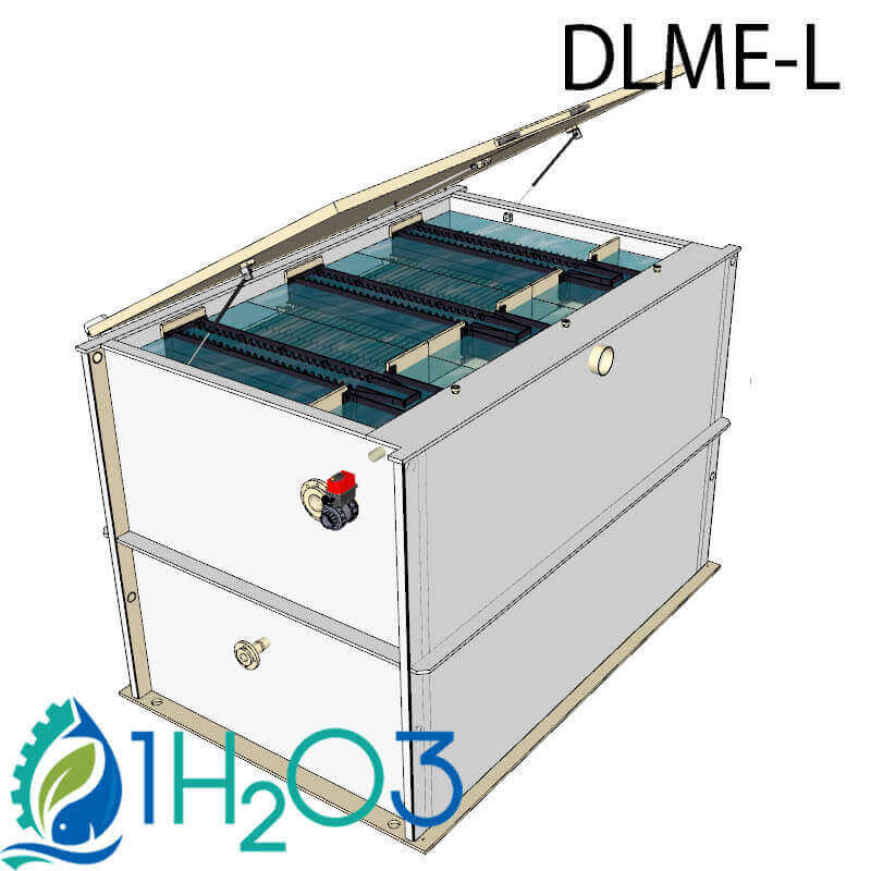 DLME-L : décanteur lamellaire monobloc 39 m² assainissement, 58 m² AEP