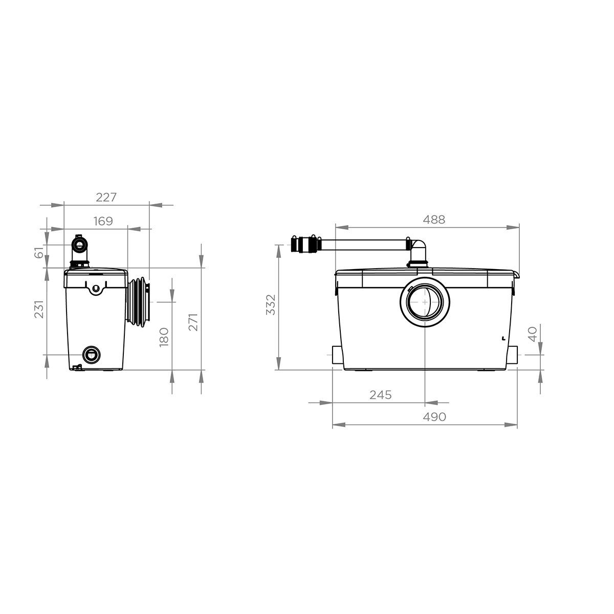 SFA Saniaccess 1 - Broyeur WC Made In France - Installation Salle De Bain Sans Gros Travaux - Puissant Et Silencieux 400W